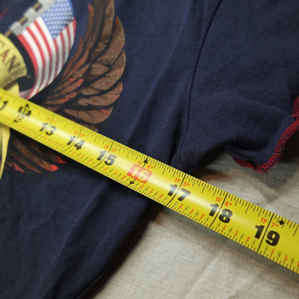 Vintage Harley-Davidson Womens American Pride Eagle Graphic Tee Navy Blue Large - Picture 7 of 10